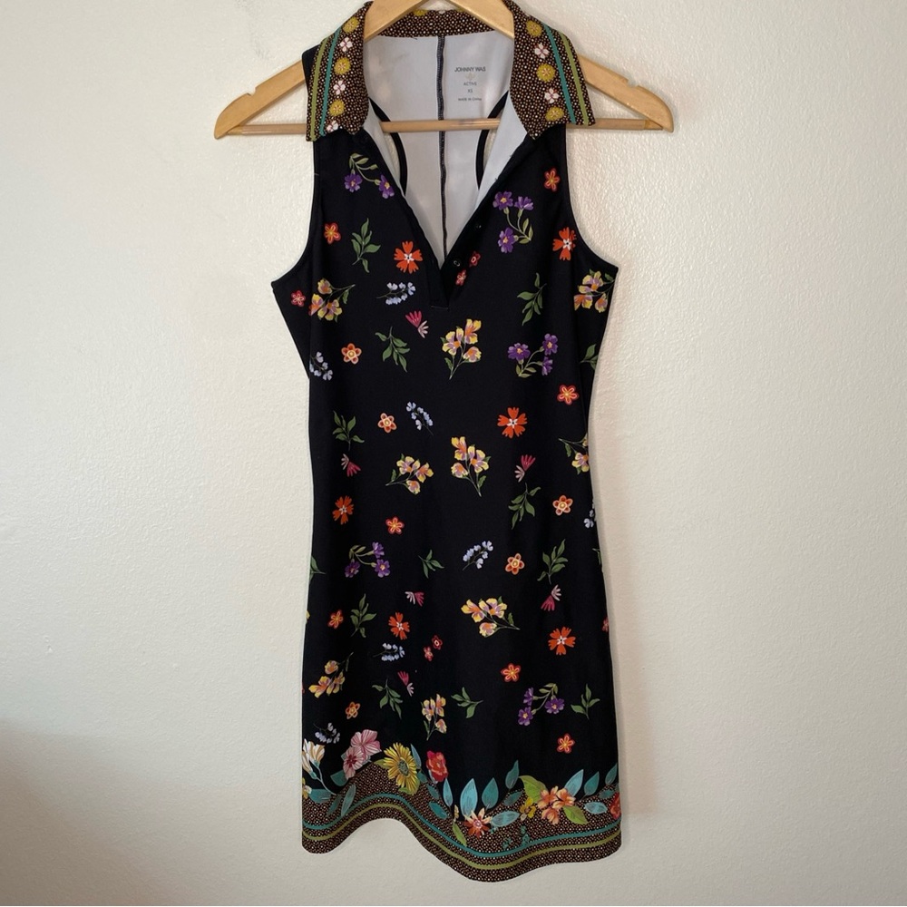 Johnny Was Active Dress Nani Polo Tennis Racerback Floral XS